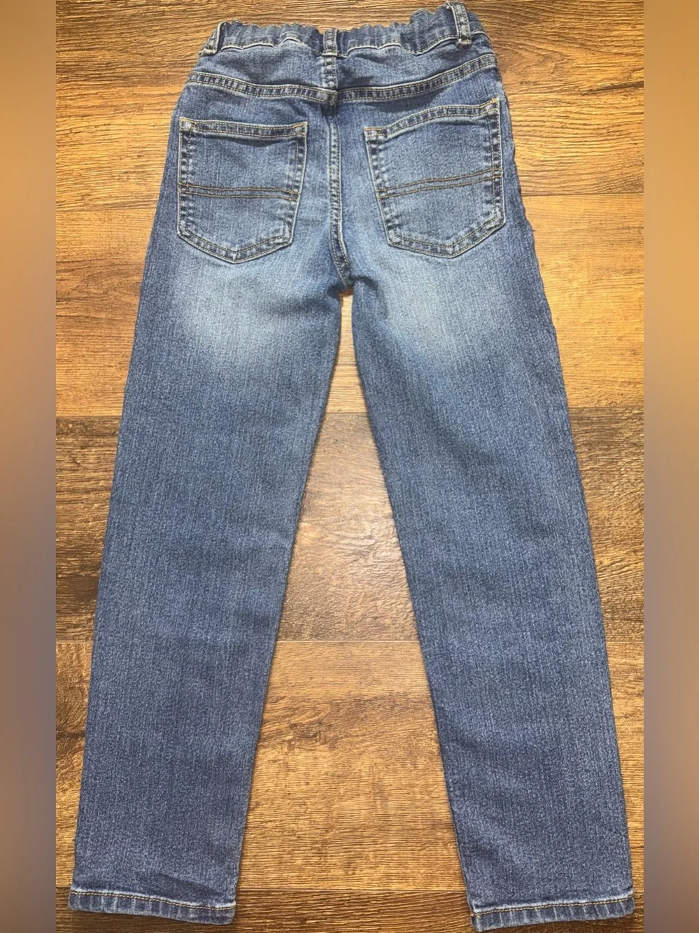 OshKosh B’gosh Boys Straight Leg Jeans Size 7R Adjustable Waist Medium Wash